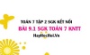 Bài 9.1 SGK Toán 7 Tập 2 Kết nối tri thức